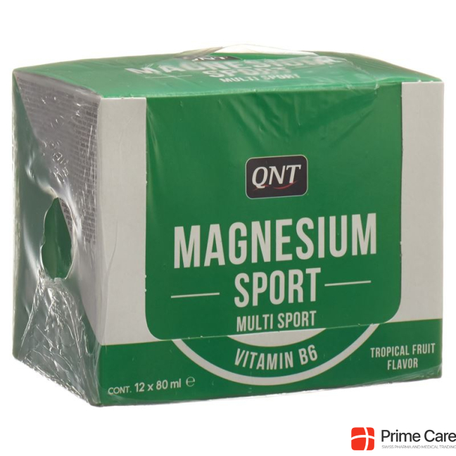 QNT Magnesium Vitamin B6 Shot Tropical Fruit 12 x 80 ml