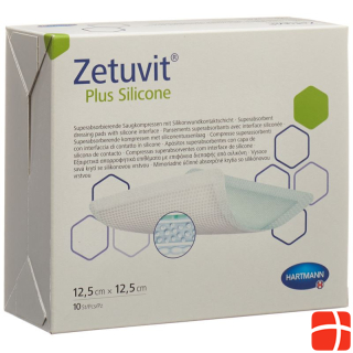 Zetuvit Plus Silicone 12.5x12.5cm 10 Stk