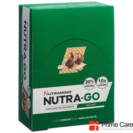 NUTRAMINO Nutra-Go Protein Wafer Hazelnut 12 x 39 g