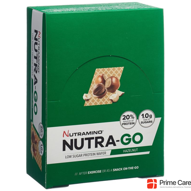 NUTRAMINO Nutra-Go Protein Wafer Hazelnut 12 x 39 g