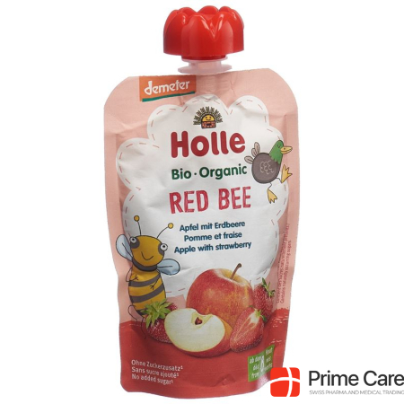 Holle Red Bee - Pouchy apple strawberry 100 g