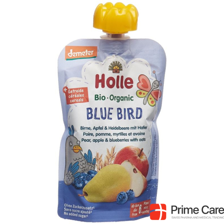 Holle Blue Bird - Pouchy Pear Apple & Blueberry с овсом