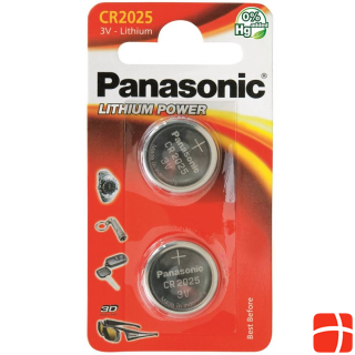 Panasonic batteries button cell CR2025 2 pcs