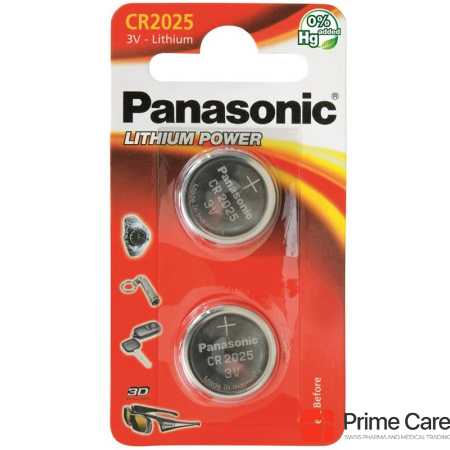 Panasonic batteries button cell CR2025 2 pcs
