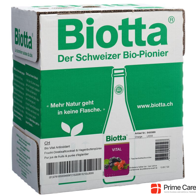 Biotta Vital Antioxidant 6 fl 5 dl