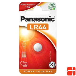 Батарейки Panasonic кнопочный элемент LR44 2 шт.