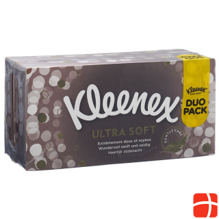 Kleenex ULTRASOFT Kosmetiktücher Box Duo 2 x 72 Stk