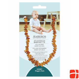AMBEROS Nature Amber Necklace Baby Nuggets Honey
