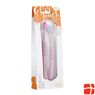 Curaprox baby toothbrush pink double pack 2 pcs