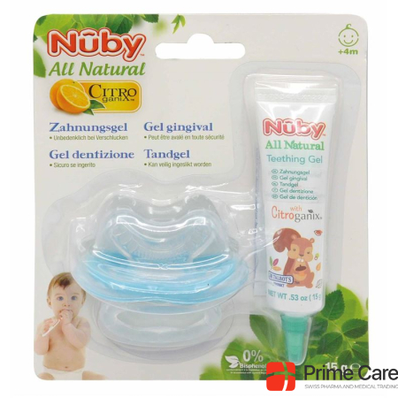 Nuby All Naturals Teething Gel with Beissnuggi 15 g