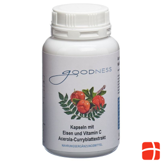 Goodness iron with vitamin C capsules from natural raw materials 
