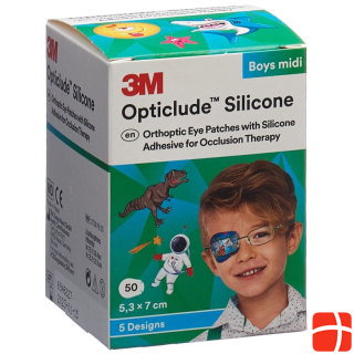 3M Opticlude Silicone Eye Bandage 5.3x7cm Midi Boys 50 pcs.