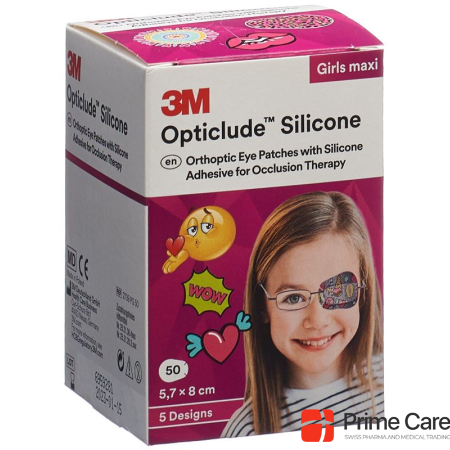 3M Opticlude Silicone Eye Bandage 5.7x8cm Maxi Girls 50pcs
