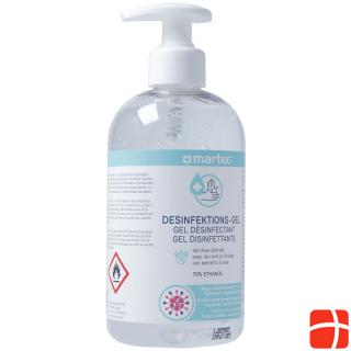 martec hand disinfection gel with pump 500 ml