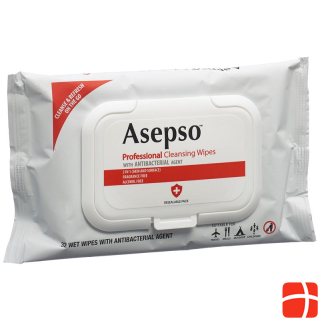 Asepso Reinigende Feuchttücher mit antibakterieller Wirkung Btl 