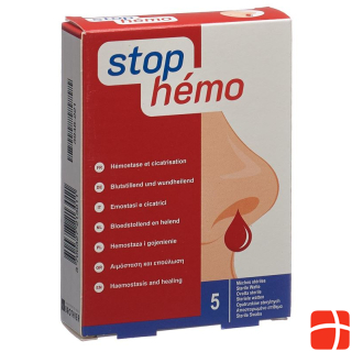 Stop Hémo absorbent cotton sterile Btl 5 Stk