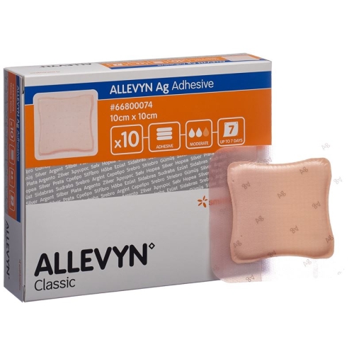 Allevyn Ag Adhesive Wundkompressen 10x10cm 10 Stück buy online