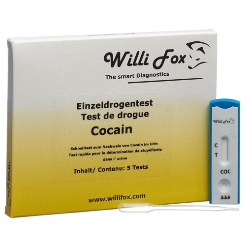 Willi Fox drug test cocaine individual urine 5 pcs