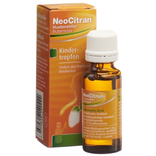 NeoCitran cough suppressant drops 5mg / ml 20ml child Tropffl