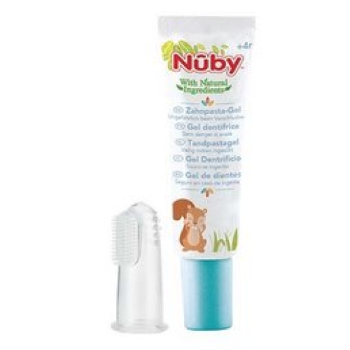 Nuby All Naturals finger toothbrush and toothpaste 20g