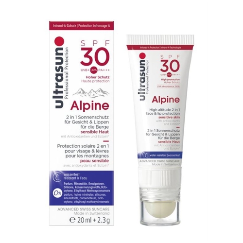 Ultrasun Alpine SPF 30 20ml + 2.3ml Lipstick buy online