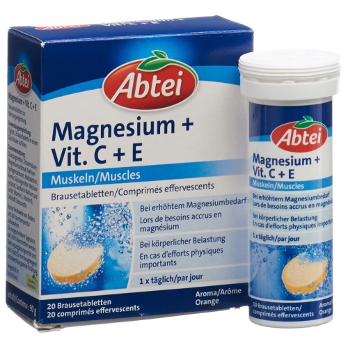 Abtei Magnesium + Vit C + E Brausetabletten 20 Stück buy online