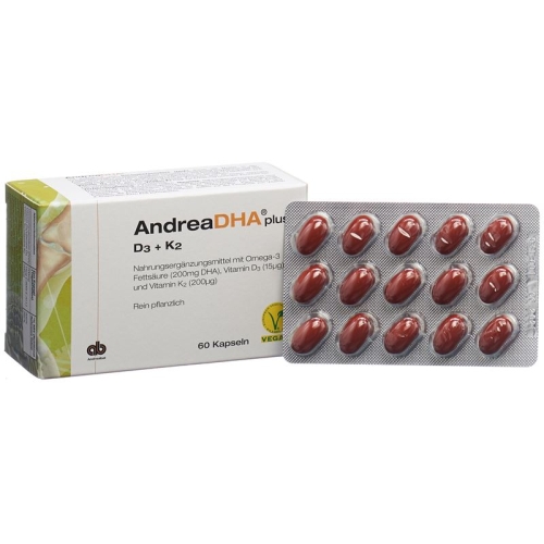 Andreadha Plus Omega-3 Vit D3+k2 Kapseln Vegan 60 Stück buy online