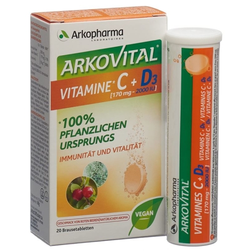 Arkovital Vitamin C + D3 Brausetabletten 20 Stück buy online