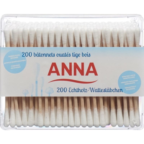 Anna Wattestäbchen Holz 200 Stück buy online