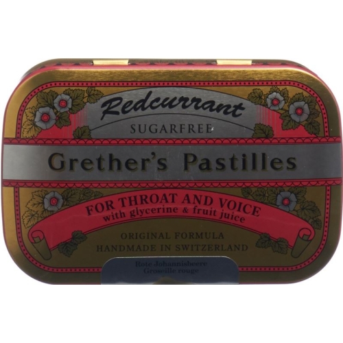 Grether’s Pastilles Redcurrant Zuckerfrei Dose 110g buy online