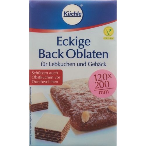 Küchle Eckige Back Oblaten Viereckig 122x202mm 10 Stück buy online