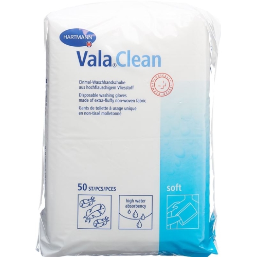 Valaclean Soft Einm Waschhandschu 15.5x23cm 50 Stück buy online