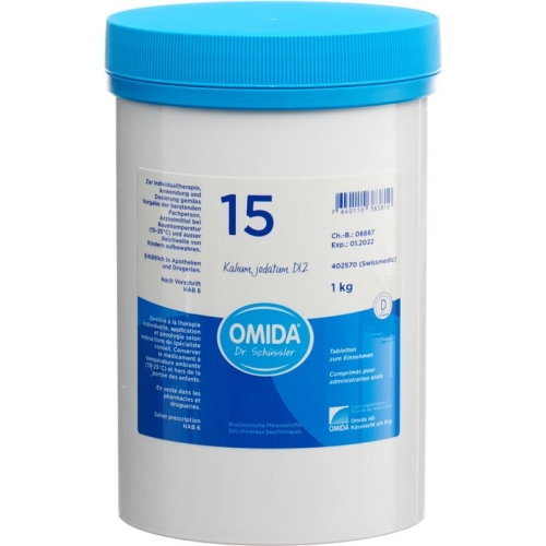 Omida Schüssler No15 Kal Jod Tabletten D 12 1000g buy online