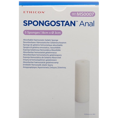 Spongostan Anal Resorbierbarer Hämostatischer Gelatineschwamm 8x3cm 5 Stück buy online