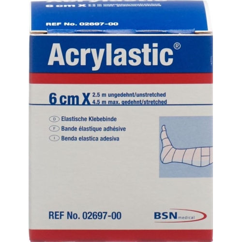 Acrylastic Pflasterbinde 2.5mx6cm Elastisch Neu buy online