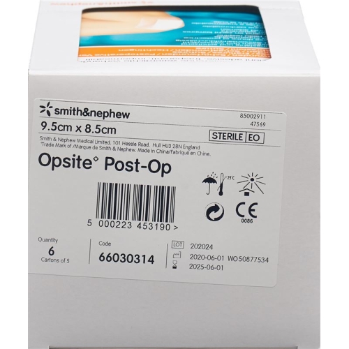 Opsite Post OP Folienverband 9.5x8.5cm 6 Beutel 5 Stück buy online