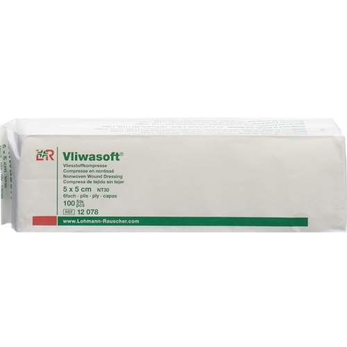 Vliwasoft Nw Kompresse 12 5x5cm 6-fach Beutel 100 Stück buy online