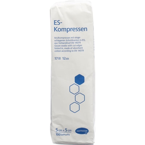 Hartmann Es Kompressen 12-fach 5x5cm Beutel 100 Stück buy online