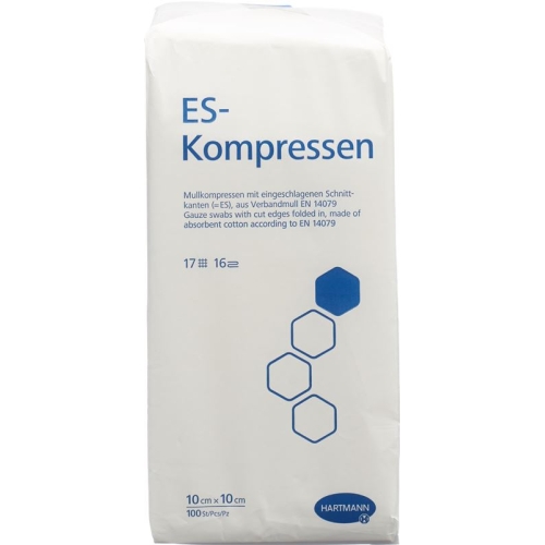 Hartmann Es Kompressen 16-fach 10x10cm Beutel 100 Stück buy online