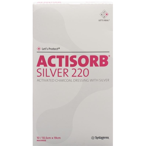 Let’s Protect Actisorb Silver 220 Kohleverband 19x10.5cm 10 Stück buy online