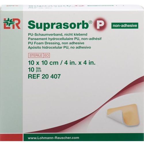 Suprasorb P Schaumverband 10x10cm non Adhesiv 10 Stück buy online