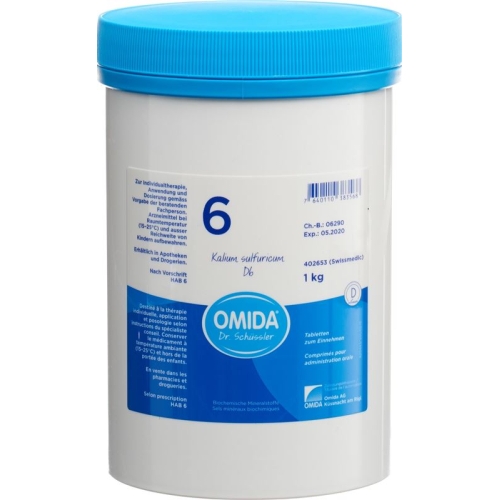 Omida Schüssler No6 Kal Sulf Tabletten D 6 1000g buy online