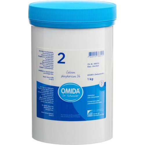 Omida Schüssler No2 Calc Phos Tabletten D 6 1000g buy online