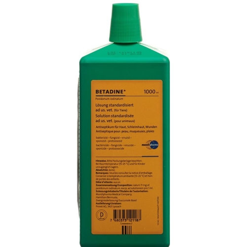 Betadine Loesung Standardisiert Ad Us Vet. 1000ml buy online