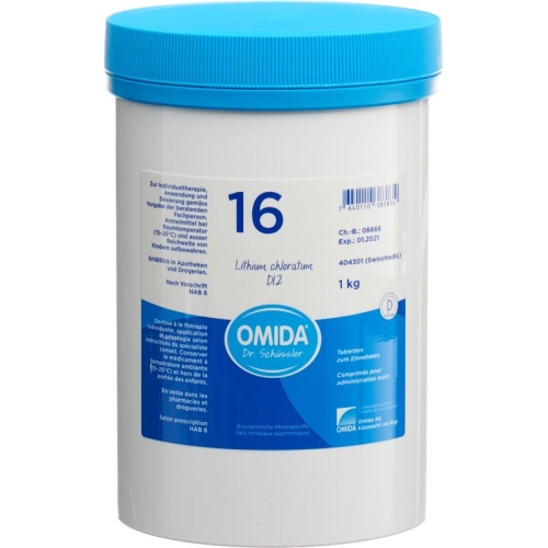 Omida Schüssler No16 Lithi Chlor Tabletten D 12 1000g buy online