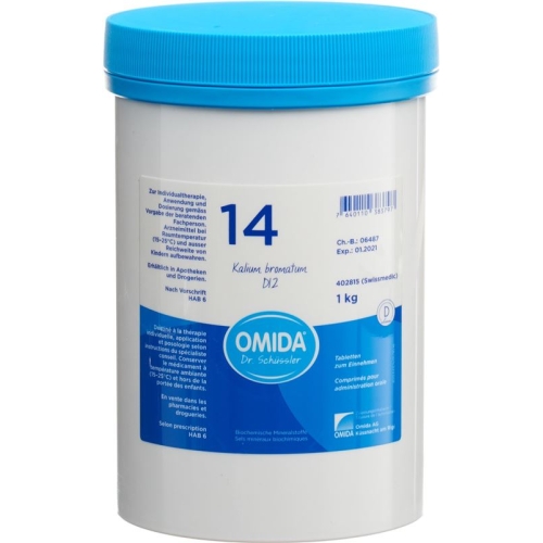 Omida Schüssler No14 Kal Brom Tabletten D 12 1000g buy online