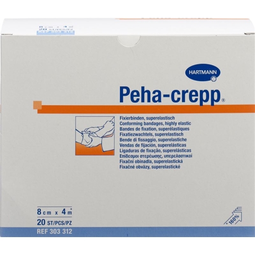 Peha Crepp S Kreppbinde 4mx8cm Weiss 20 Stück buy online