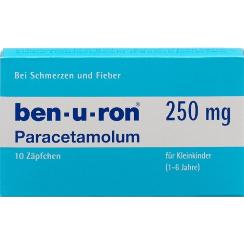 Ben-u-ron Supp 250 mg Child 10 pcs