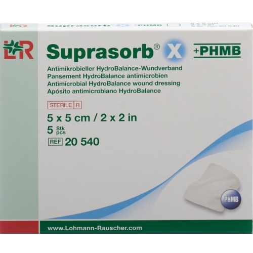 Suprasorb X + Phmb Wundverband Hydrobalance 5x5cm Steril 5 Stück buy online