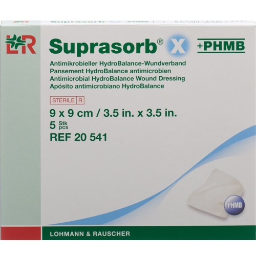 Suprasorb X + Phmb Wundverband Hydrobalance 9x9cm Steril 5 Stück buy online